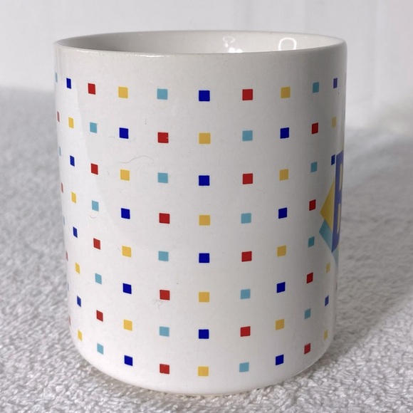 Vintage Ceramic Tony Colourful Squares 'The Boss' Coffee Mug - Picture 5 of 10